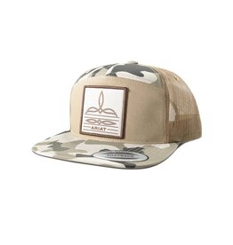 Ariat Ariat 7 Panel Camo Boot Stitch Ball Cap A3000920146