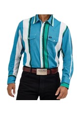 Wrangler Vintage Brushpopper Longsleeve 112368191 Blue Mule Stripe
