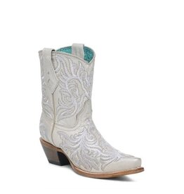 Corral Corral Ladies Bone Embroidery Ankle Boots Z5344
