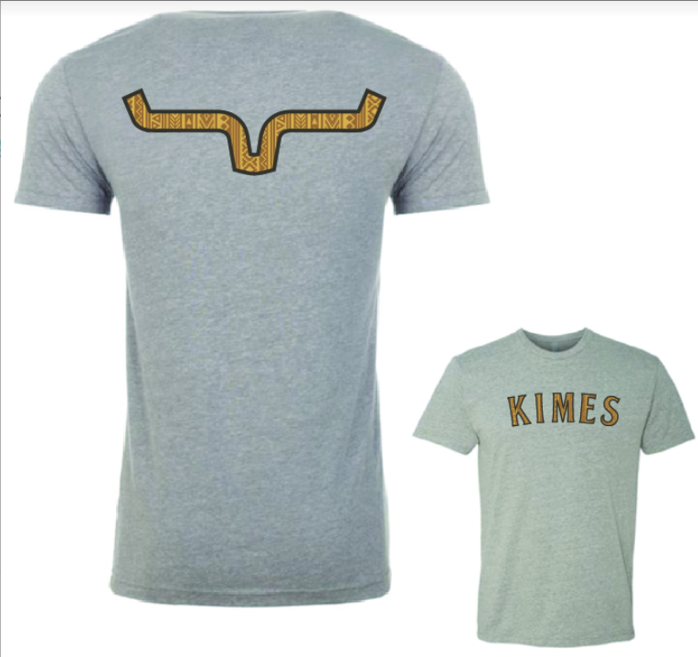 Kimes Ranch Delano Aztec Logo Dark Heather Grey Tee - Nelson Royal's