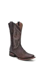 Circle G Mens Chocolate Embroidery Wide Sq. L6296 Western Boots