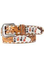 3D Belt Co Mens Hand Painted Aces D100016848 Card Suit Belt