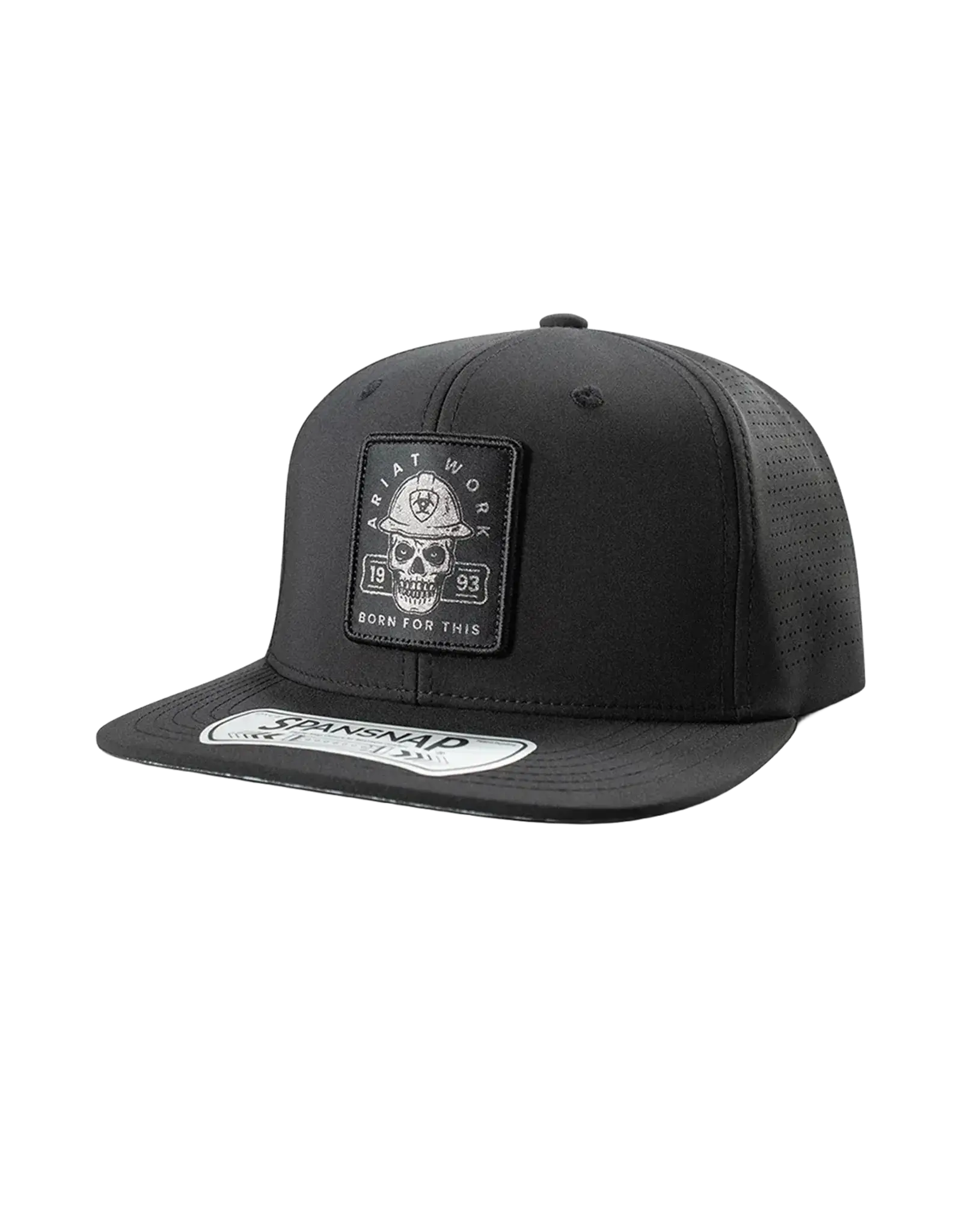 Ariat Skull Work Vented Hat Black Ball Cap A290002201