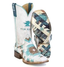 Tin Haul Tin Haul Ladies Twisted Aztection Three D Sole Western Boots 14-021-0007-1564 WH