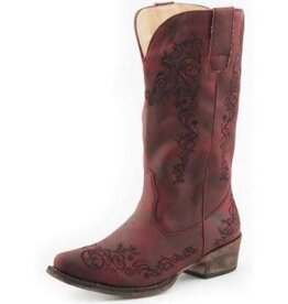 Roper Roper Womens Judith Red Faux Leather Snip Toe Boot 09-021-1566-1001 red