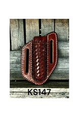 Circle SH Circle SH Cognac Basketweave Knife Sheath KS-147