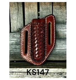 Circle SH Circle SH Cognac Basketweave Knife Sheath KS-147