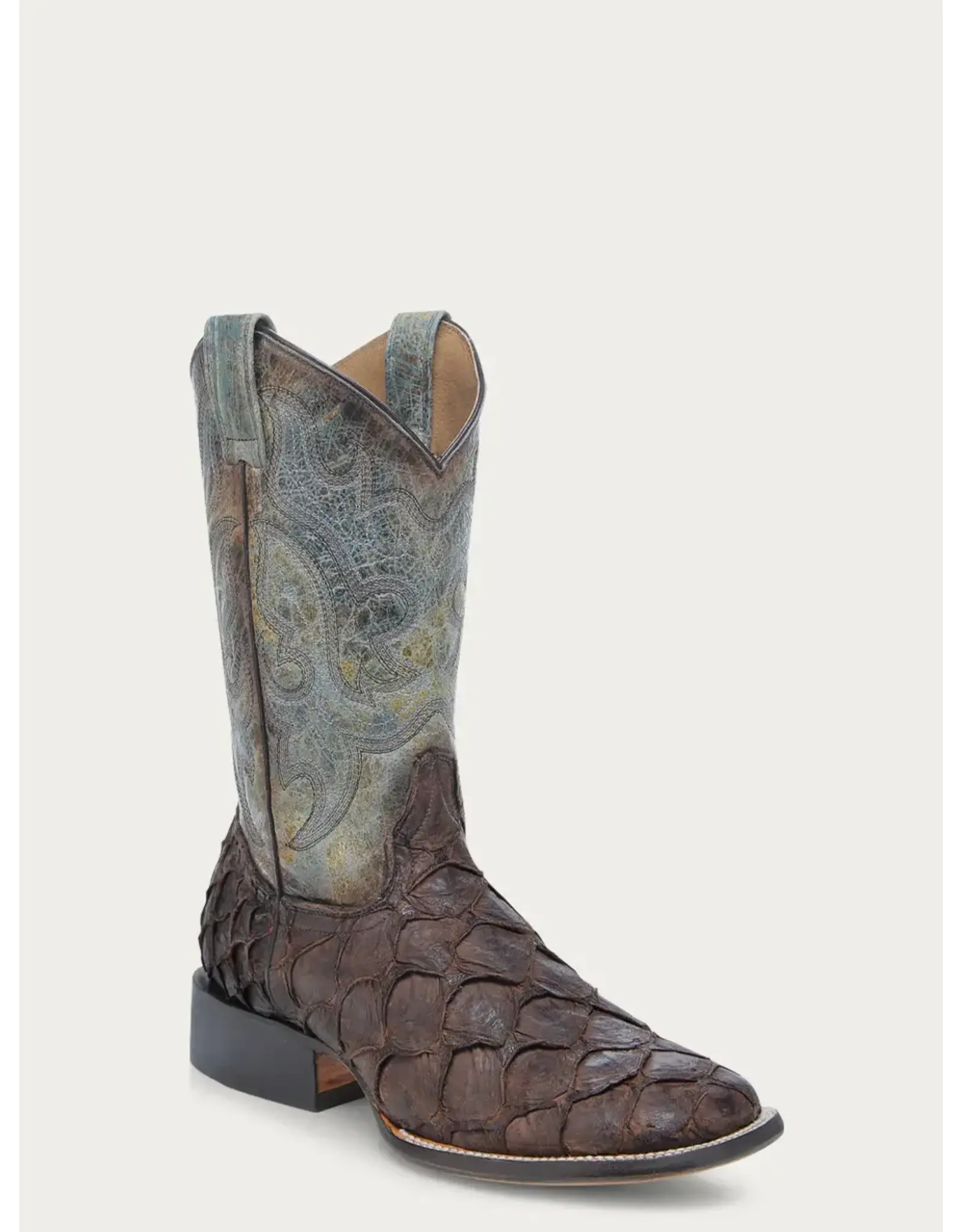 Corral Corral Men’s Tobacco Turqouise Fish Pirarucu B5023