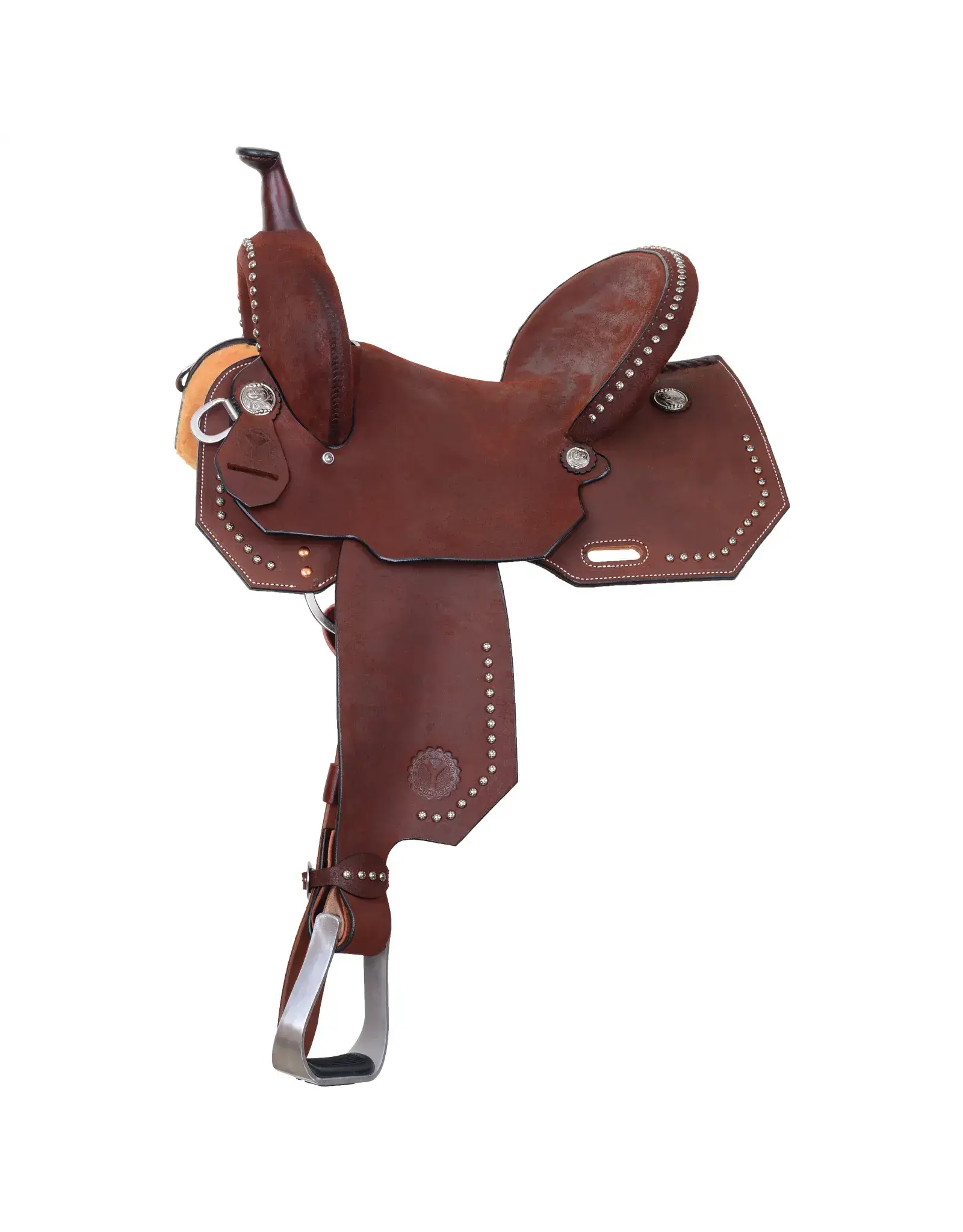 Circle Y Redwood 16" Wide Hardseat Barrel Saddle 2235-960T-05