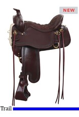 Tucker Tucker High Plains Heritage Heavy Oil Chestnut 18.5" Seat Wide Tree 360-8T1-9214-12 Trail Saddle