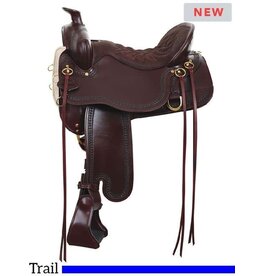 Tucker Tucker High Plains Heritage Heavy Oil Chestnut 18.5" Seat Wide Tree 360-8T1-9214-12 Trail Saddle