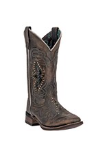 Laredo Ladies Black/Tan Snake Print Inlay 5660 Western Boots Laredo Ladies Black/Tan Snake Print Inlay 5660 Western Boots