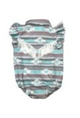 Shea Baby Shea Baby Teal Aztec SS Pearl Snap Onesie WRSB08