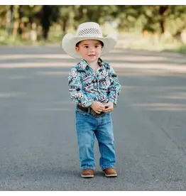 Shea Baby Shea Baby Vegas Cowboy LS Pearl Snap Onesie SNAP15