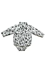 Shea Baby Shea Baby Western Diamond  LS Pearl Snap Onesie SNAP13