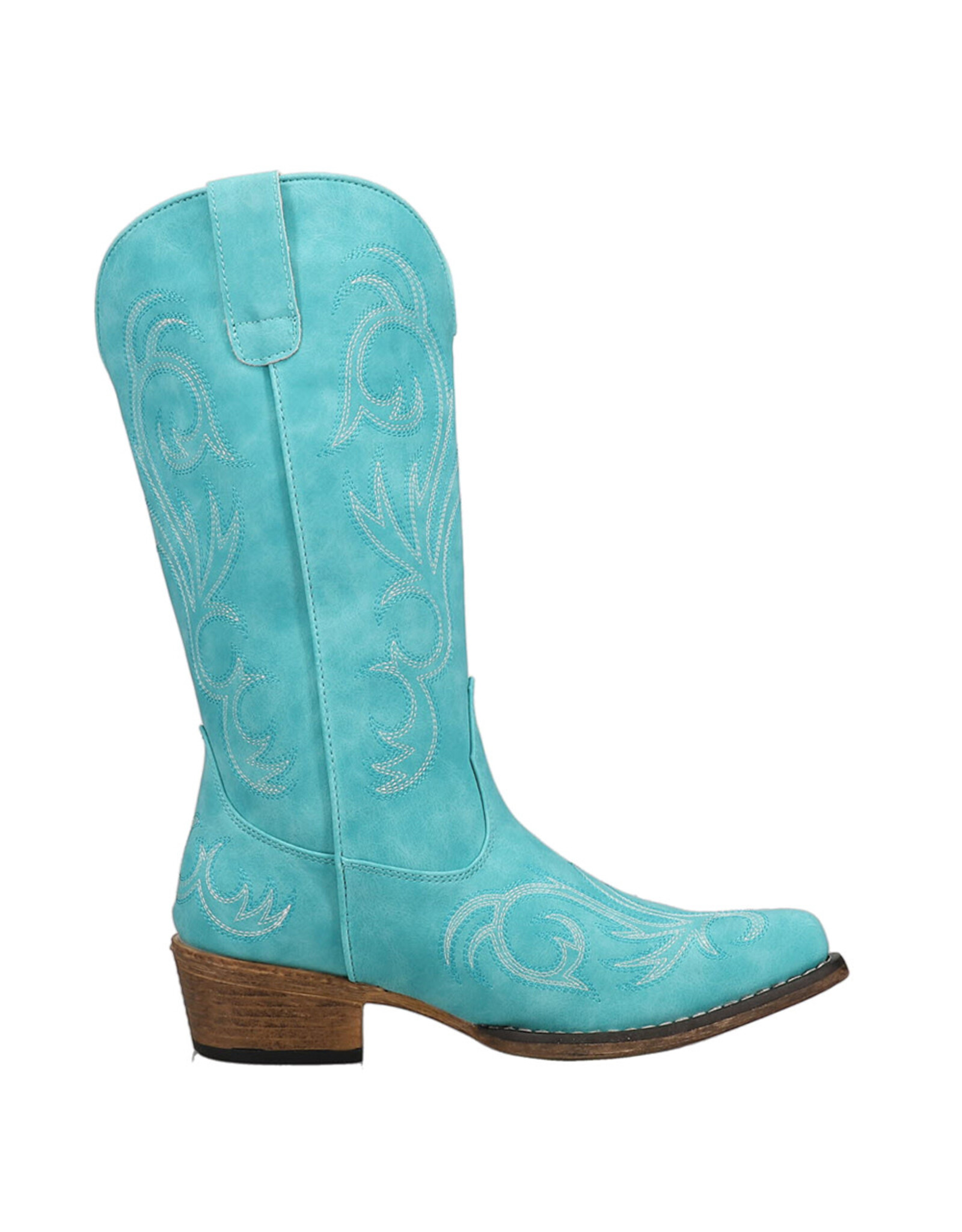 Roper Roper Womens Riley Blue Faux Leather Snip Toe Boot 09-021-1566-2423