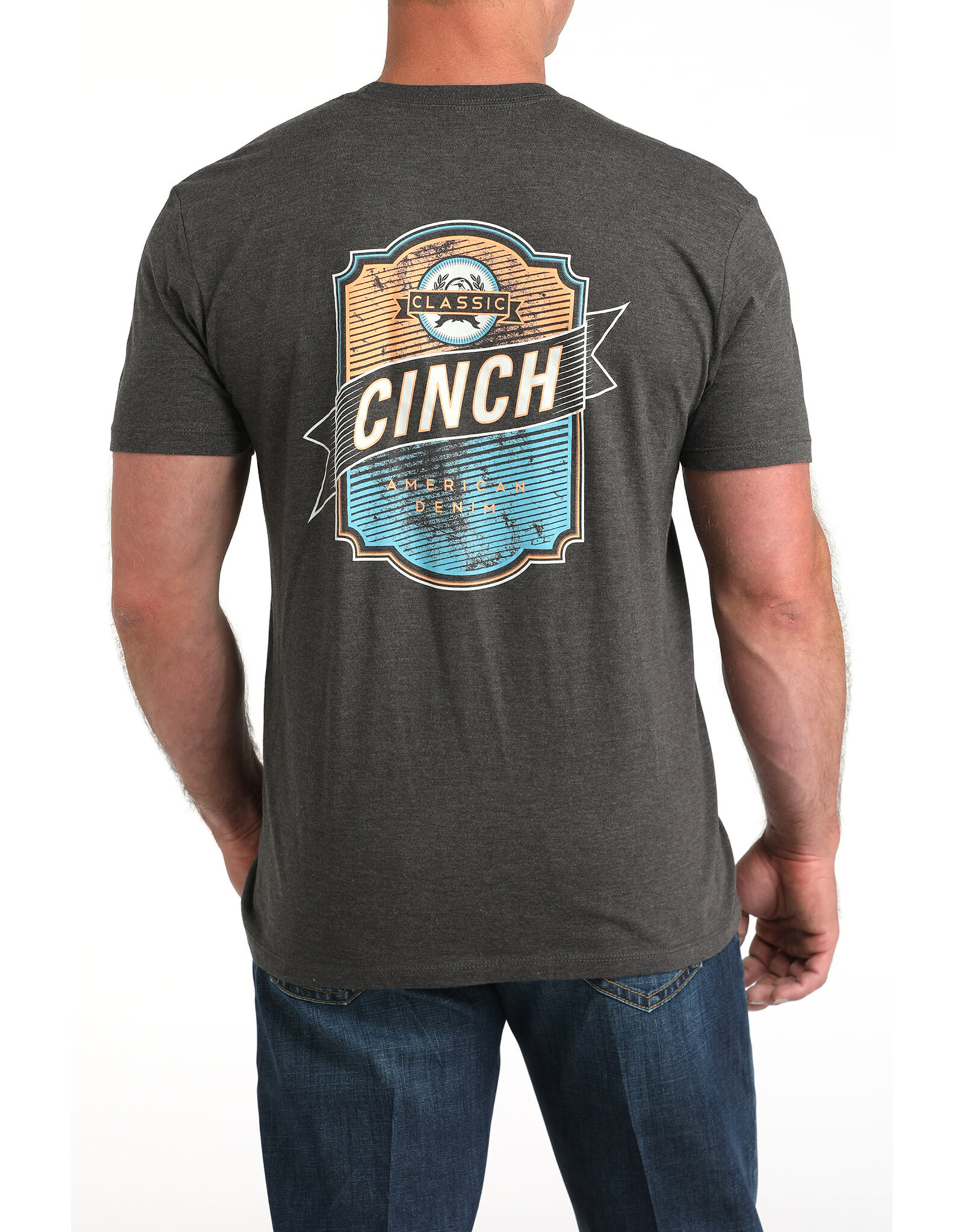 Cinch Cinch Mens Classic American Denim T-Shirt MTT1690691 CHR