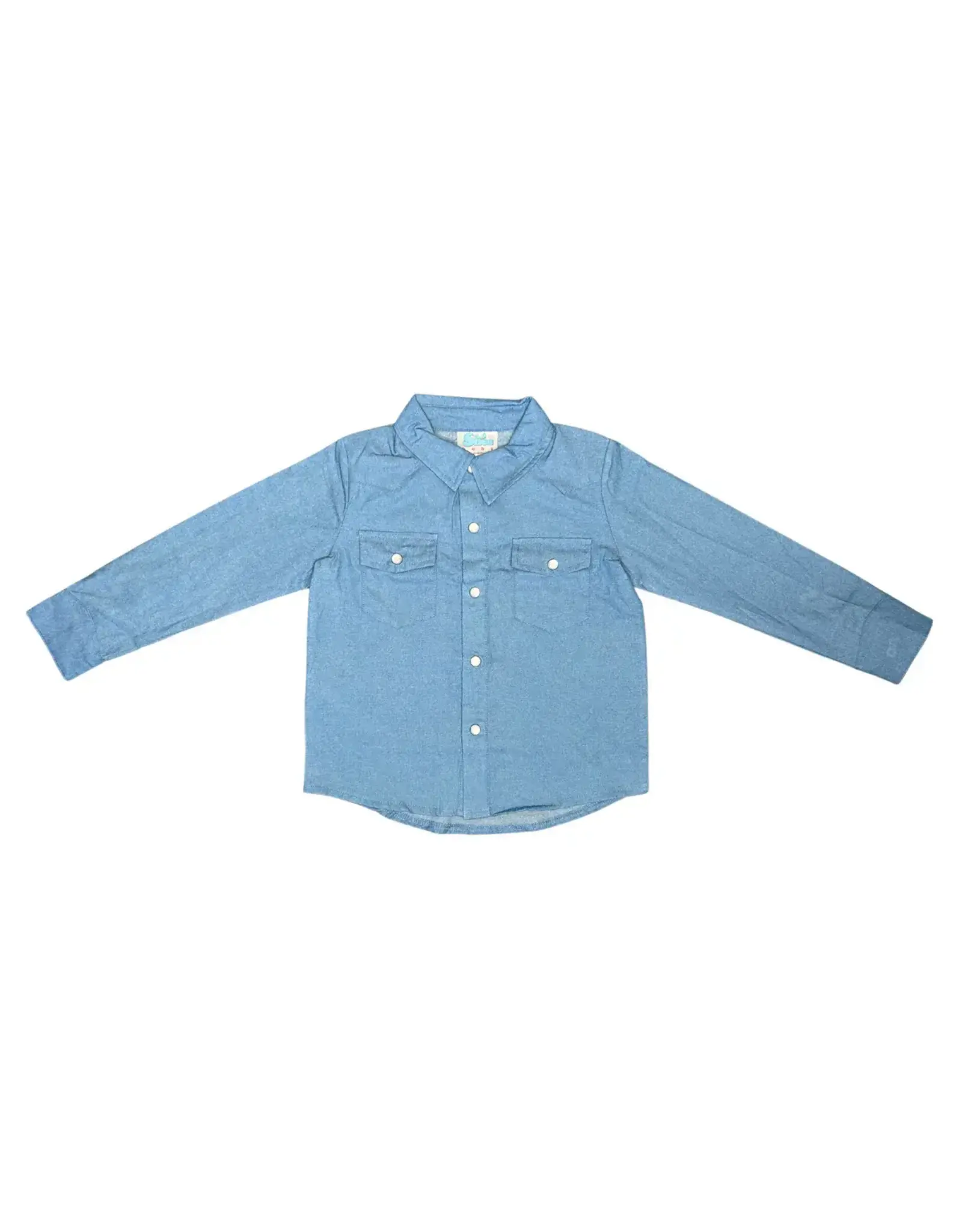 Shea Baby Shea Baby Light Denim LS Pearl Snap Shirt BOYS05