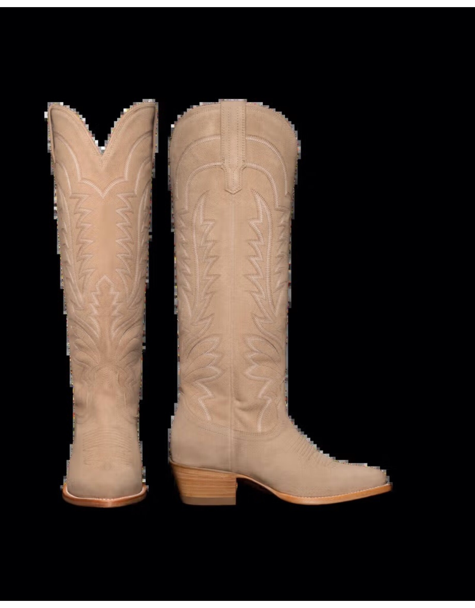 Tecovas Ladies The Abby Suede Snip Toe 20029 Driftwood