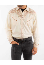 Scully Scully Men’s Pickstich Yokes Cream Pearlsnap P-852