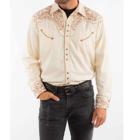 Scully Scully Men’s Pickstich Yokes Cream Pearlsnap P-852