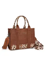 Wrangler Wrangler Cognac/Natural Cheetah Concealed Carry Tote WG102-8120SLP-BR