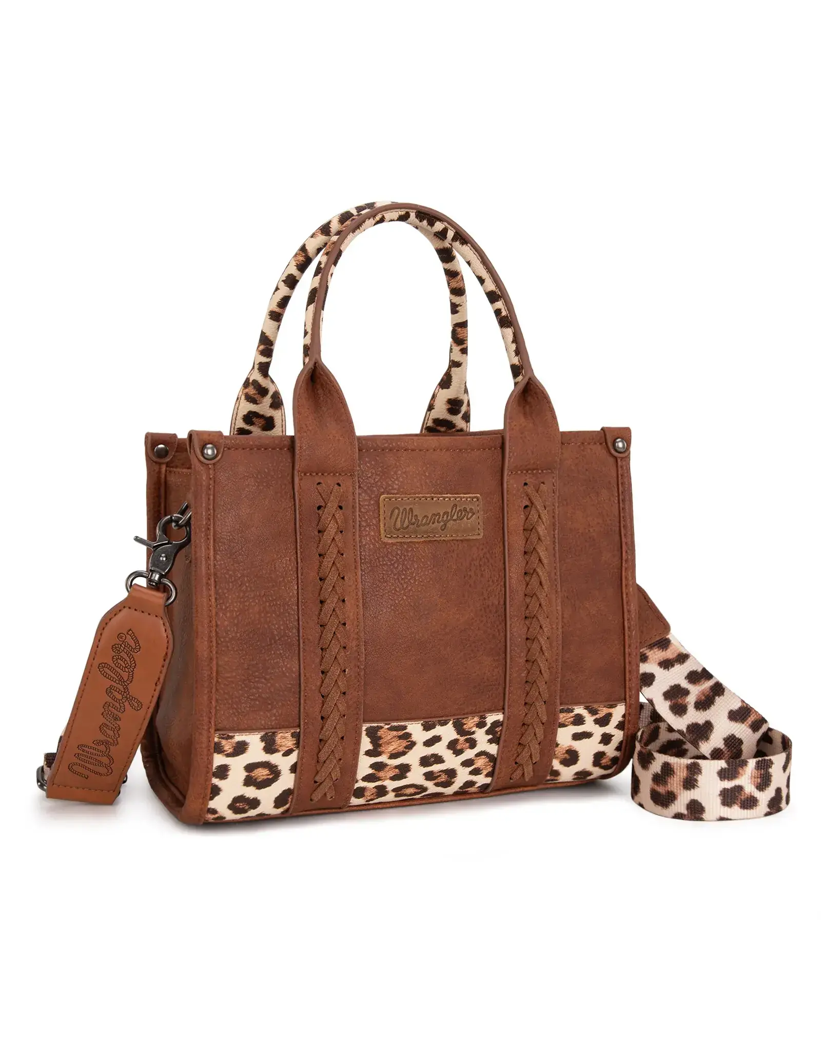 Wrangler Wrangler Cognac/Natural Cheetah Concealed Carry Tote WG102-8120SLP-BR