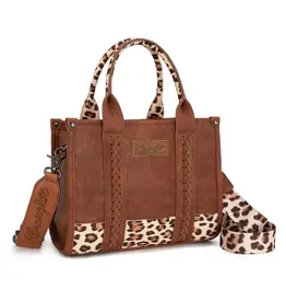 Wrangler Wrangler Cognac/Natural Cheetah Concealed Carry Tote WG102-8120SLP-BR