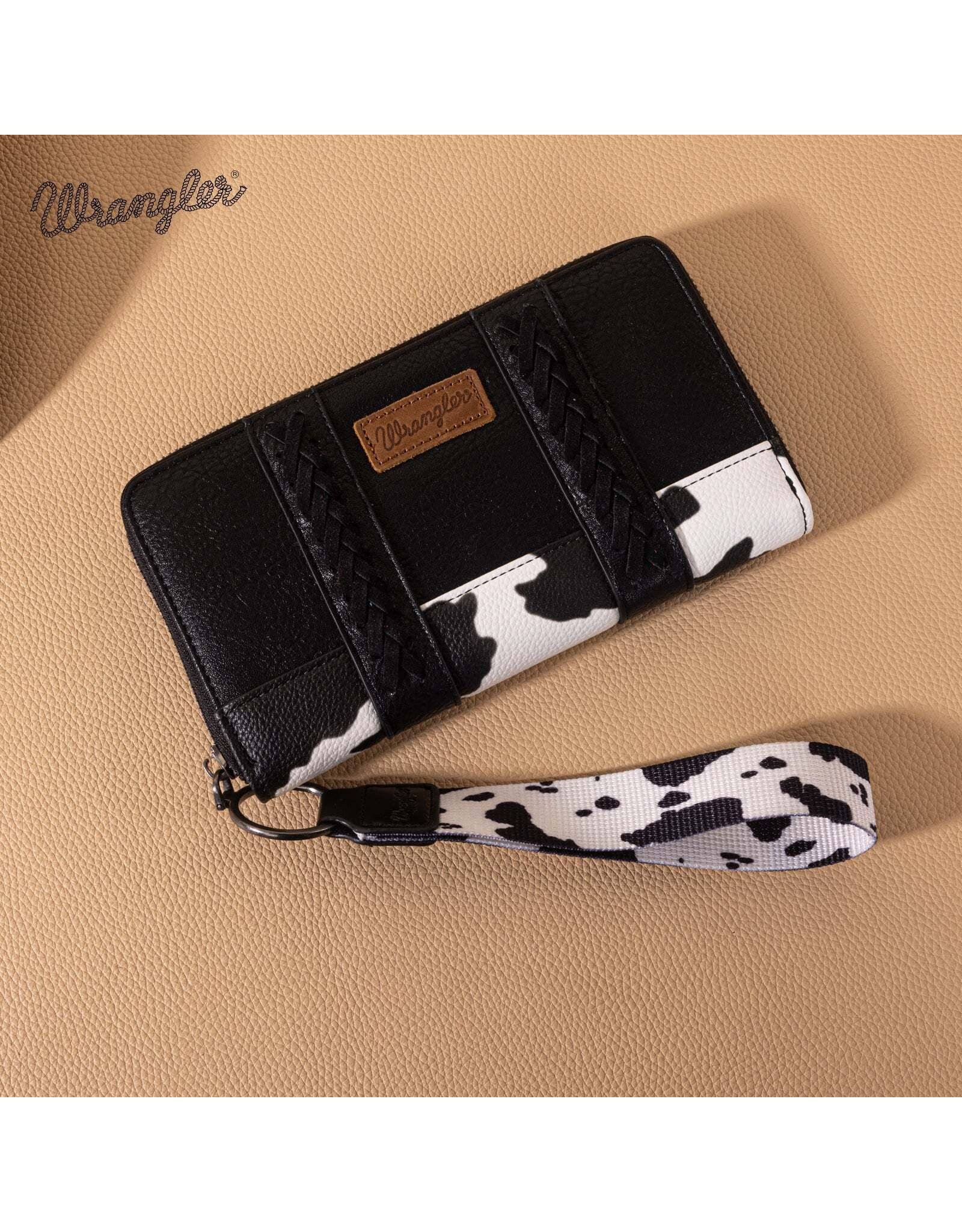 Wrangler Wrangler Black Cowprint Wallet/Clutch WG102-W006BK