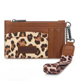 Wrangler Wrangler Leopard/Cognac RFID Card Holder WG137-W0092BR