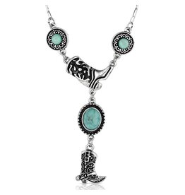 Attitude Jewelry Attitude Jewelry Dancing Shoes Cowboy Boot Necklace ANC6258