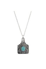 Attitude Jewelry Attitude Jewelry Floral Cowtag Necklace ANC5929