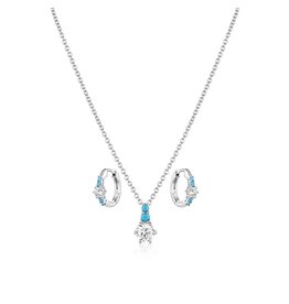 Montana Silversmiths Montana Silversmiths Frosty Morning Turquoise/CZ Dainty Jewelry Set JS6209