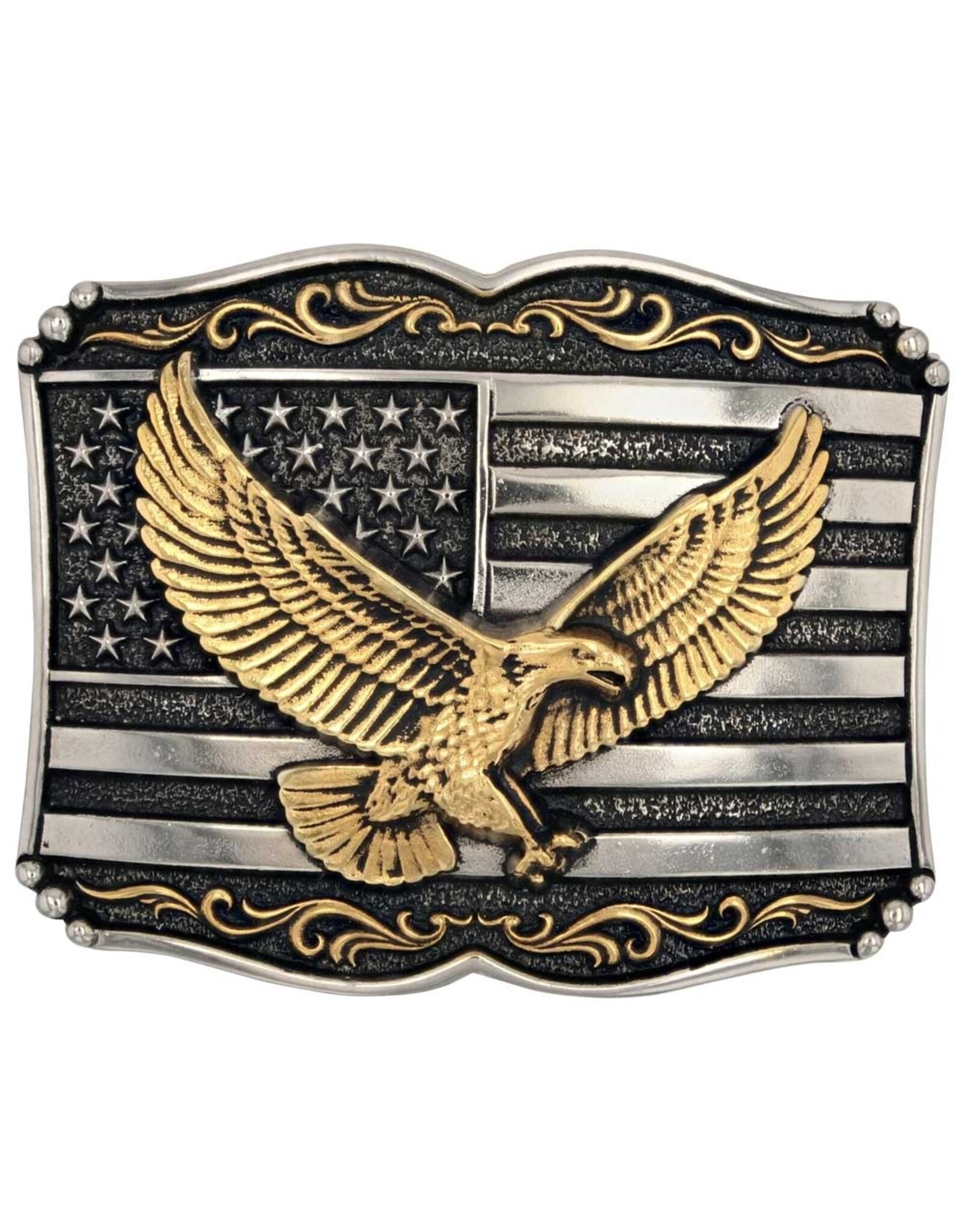Attitude Jewelry Attitude "Soaring Liberty" American Flag/Eagle A952 Belt Buckle