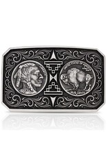 Attitude Jewelry Attitude "Westward Way" Indian Head/Buffalo Nickel A1055S Belt Buckle