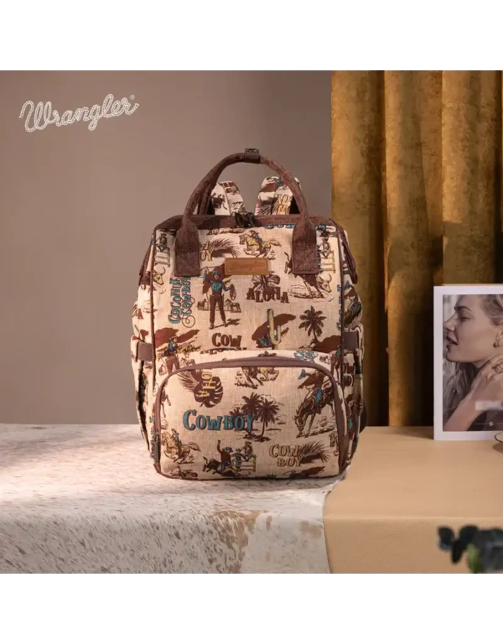 Wrangler Wrangler Tan Cowboy Aloha Backpack WG60-9110TN