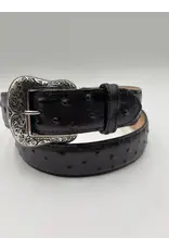 Cowtown Cowtown Mens Black Ostrich Print Belt H6086