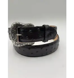 Cowtown Cowtown Mens Black Ostrich Print Belt H6086