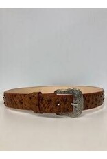 Cowtown Cowtown Mens Cognac Ostrich Print Belt H6064