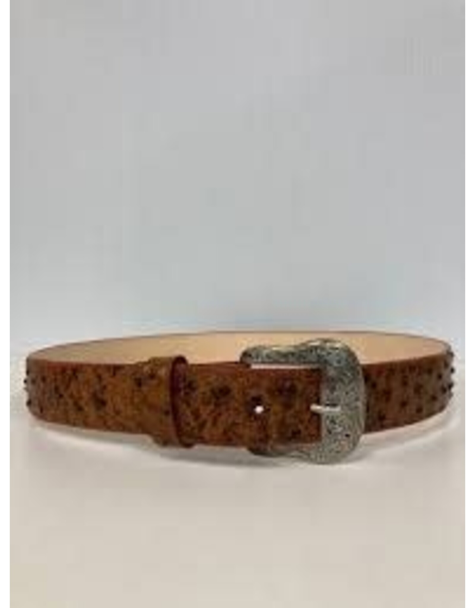 Cowtown Cowtown Mens Cognac Ostrich Print Belt H6064