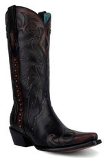 Corral Corral Ladies Black/Cognac Embroidery & Studs F1352 Western Boots