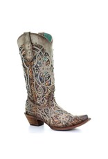 Corral Corral Ladies Taupe Inlay & Studs C3409 Western Boots DISCONTINUED