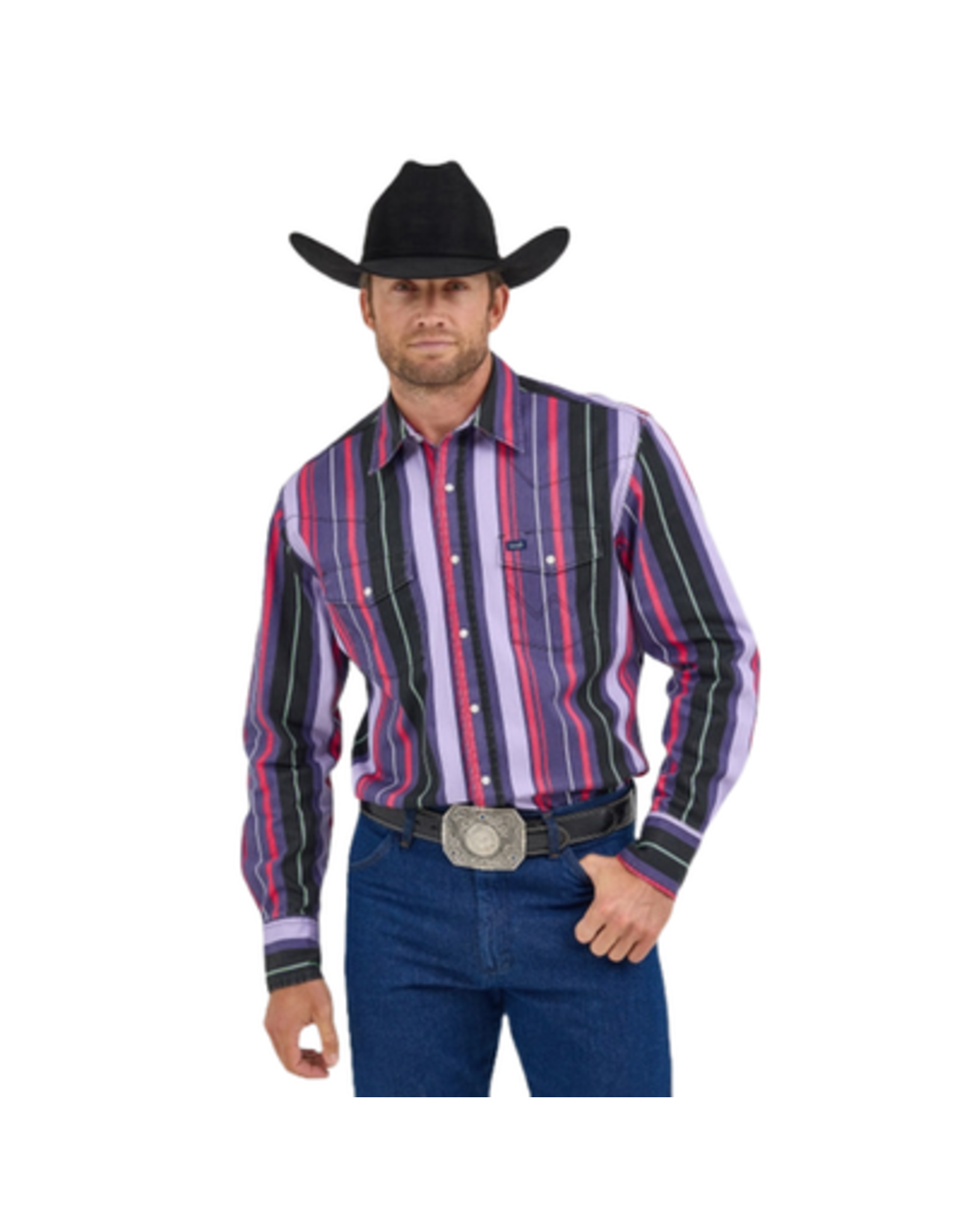 Wrangler Vintage Brushpopper Long Sleeve 112368192 Purple/Black