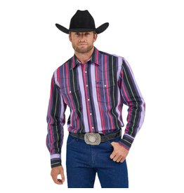 Wrangler Vintage Brushpopper Long Sleeve 112368192 Purple/Black
