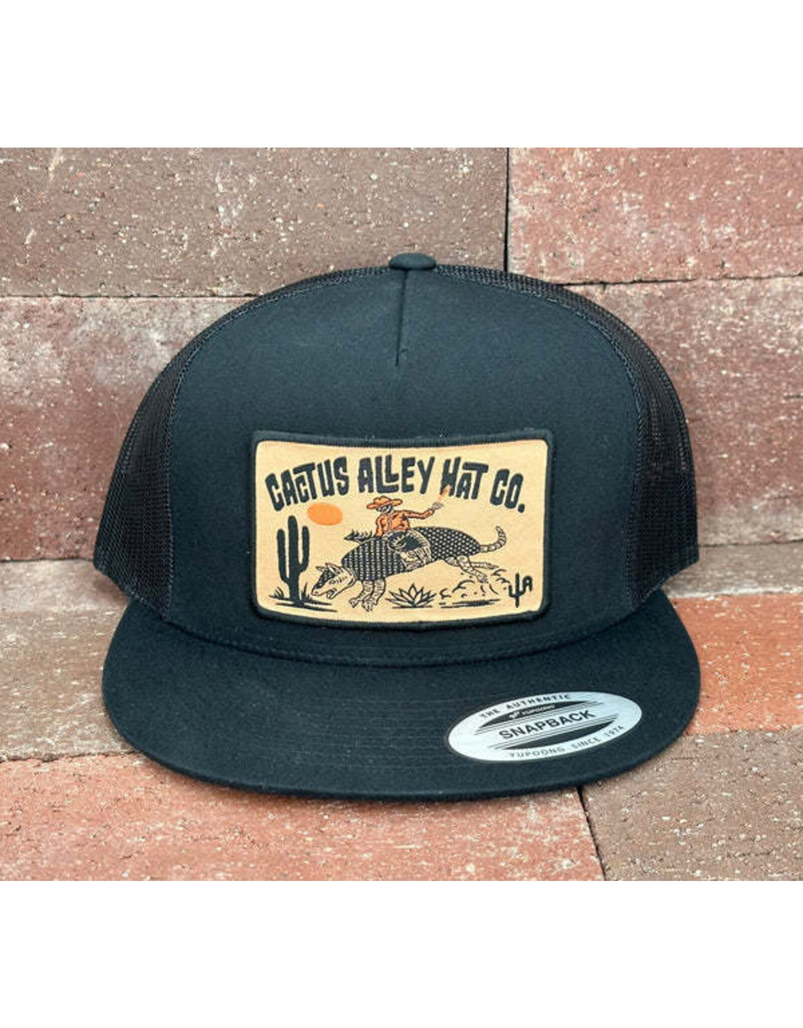 Cactus Alley Hat Co. Cactus Alley "Buckin' Dillo" Black/Buckskin Snapback Cap