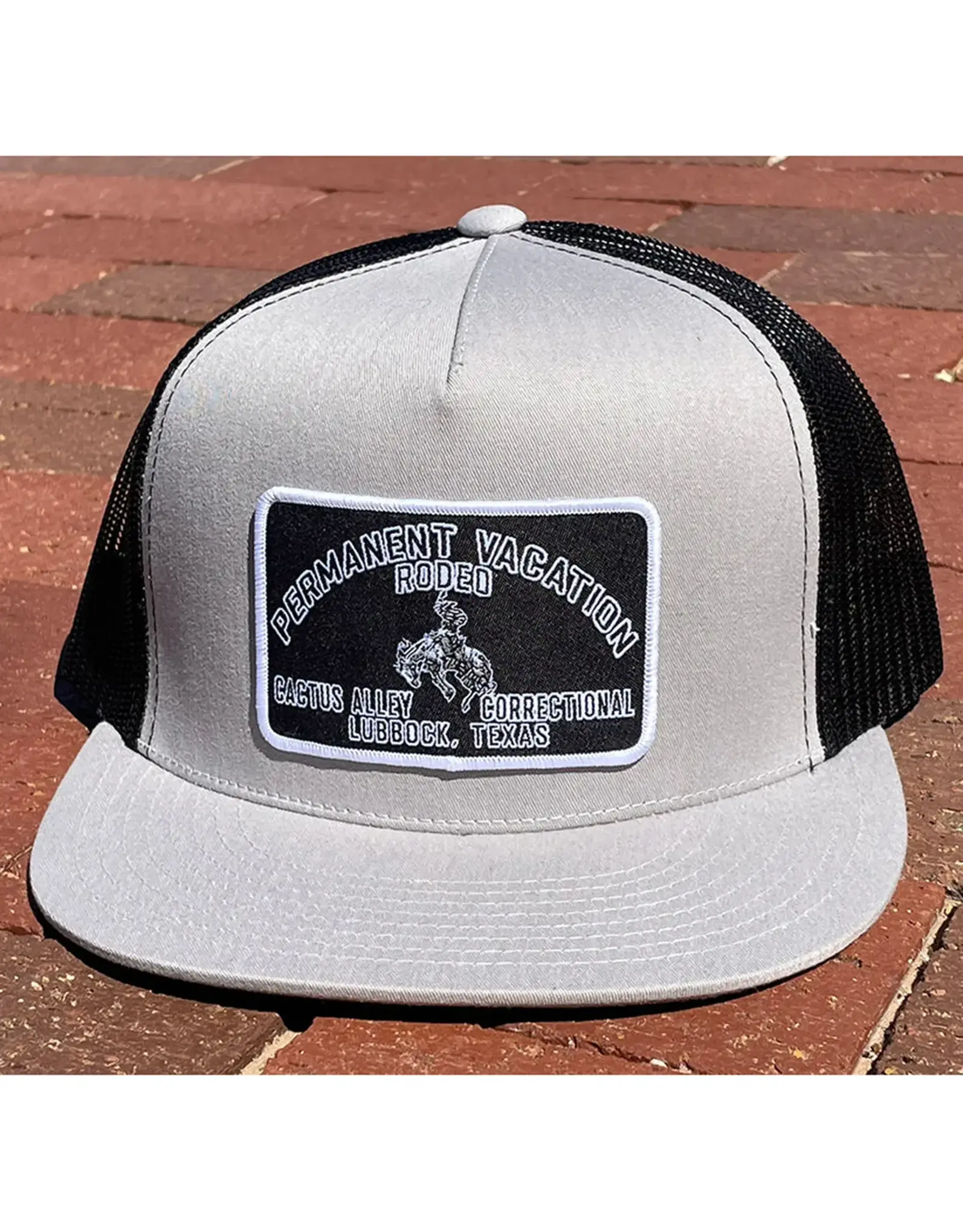 Cactus Alley Hat Co. Cactus Alley "Permanent Vacation" Silver/Black Snapback Cap