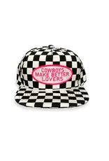 Cactus Alley Hat Co. Cactus Alley "Better Lovers" Black/White Checkerboard Snapback Cap
