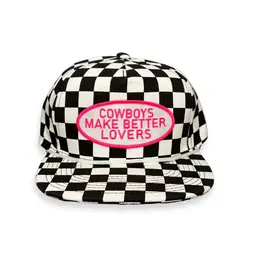 Cactus Alley Hat Co. Cactus Alley "Better Lovers" Black/White Checkerboard Snapback Cap