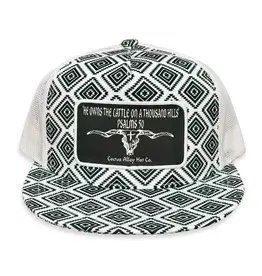 Cactus Alley Hat Co. Cactus Alley "Psalm 50" Black/White Aztec Snapback Cap