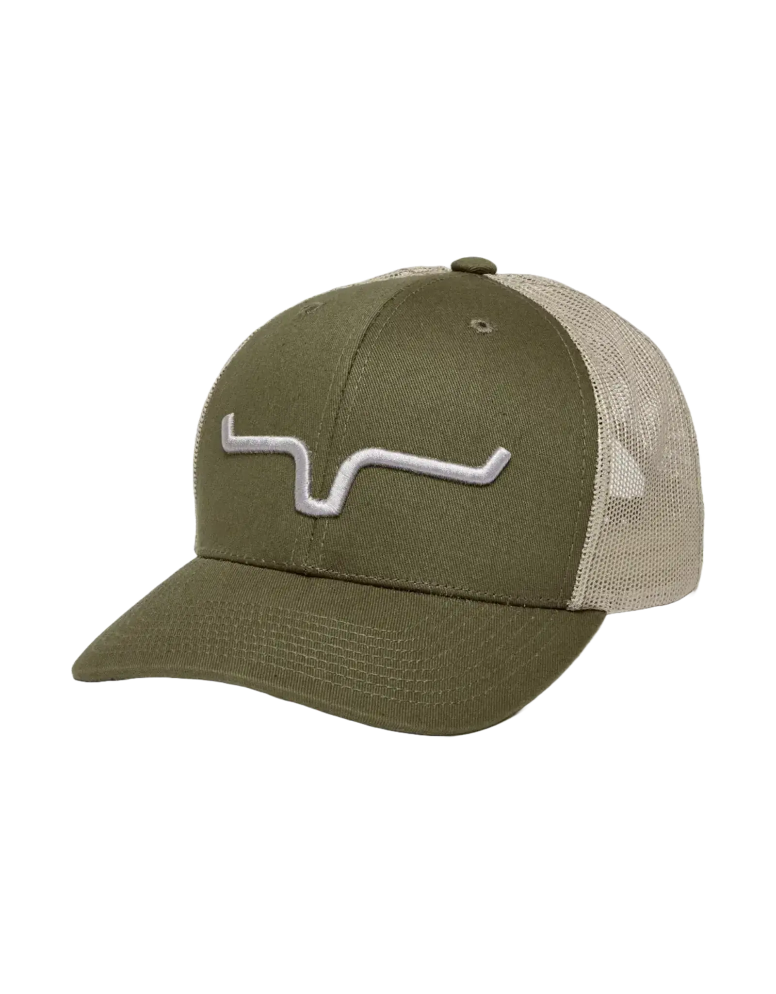 Kimes Ranch Weekly Trucker Hat GN011 Moss/Tan